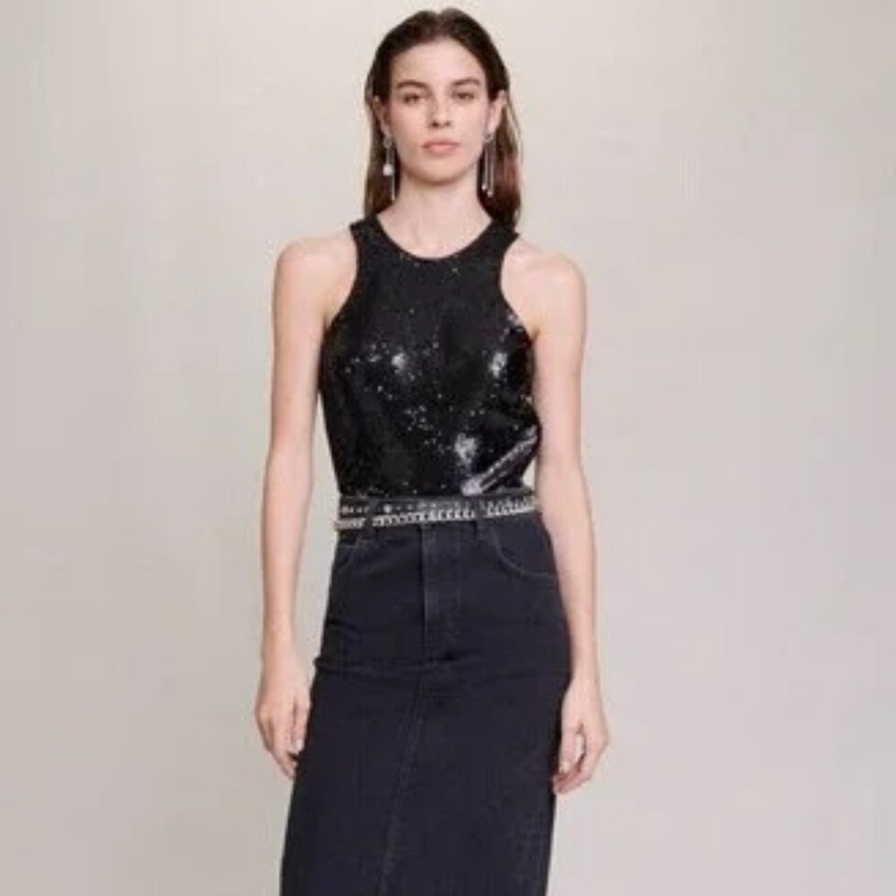 Maje Lichic Sequin Tank - Picture 3 of 9